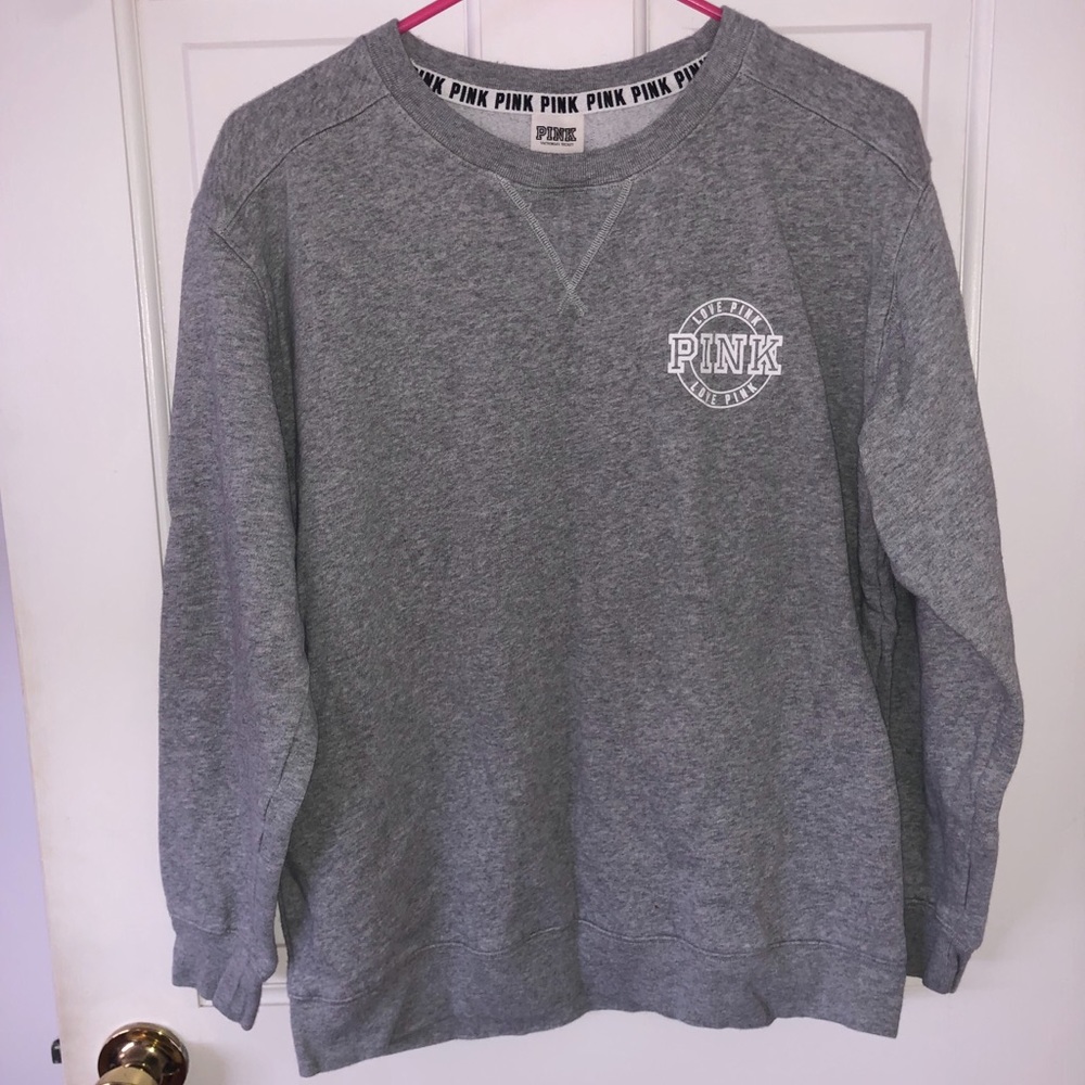 PINK grey crew neck 😻